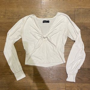 Abercrombie White Soft AF Top, Size Medium